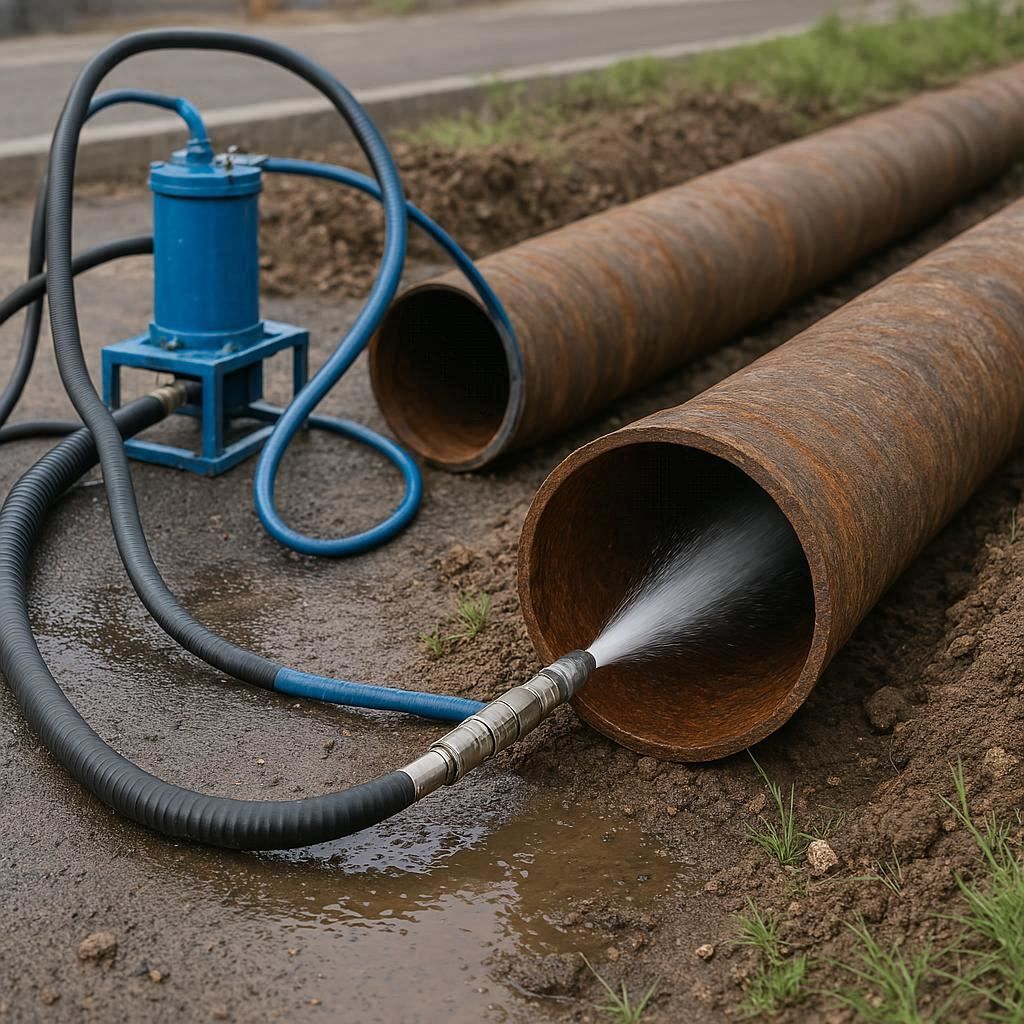 Гидродинамическая прочистка водопроводных труб в Белореченске