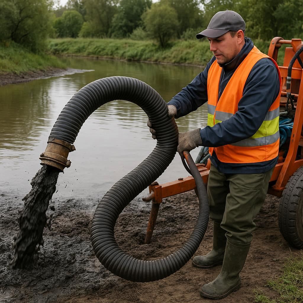Очистка прудов и водоемов от ила в Белореченске