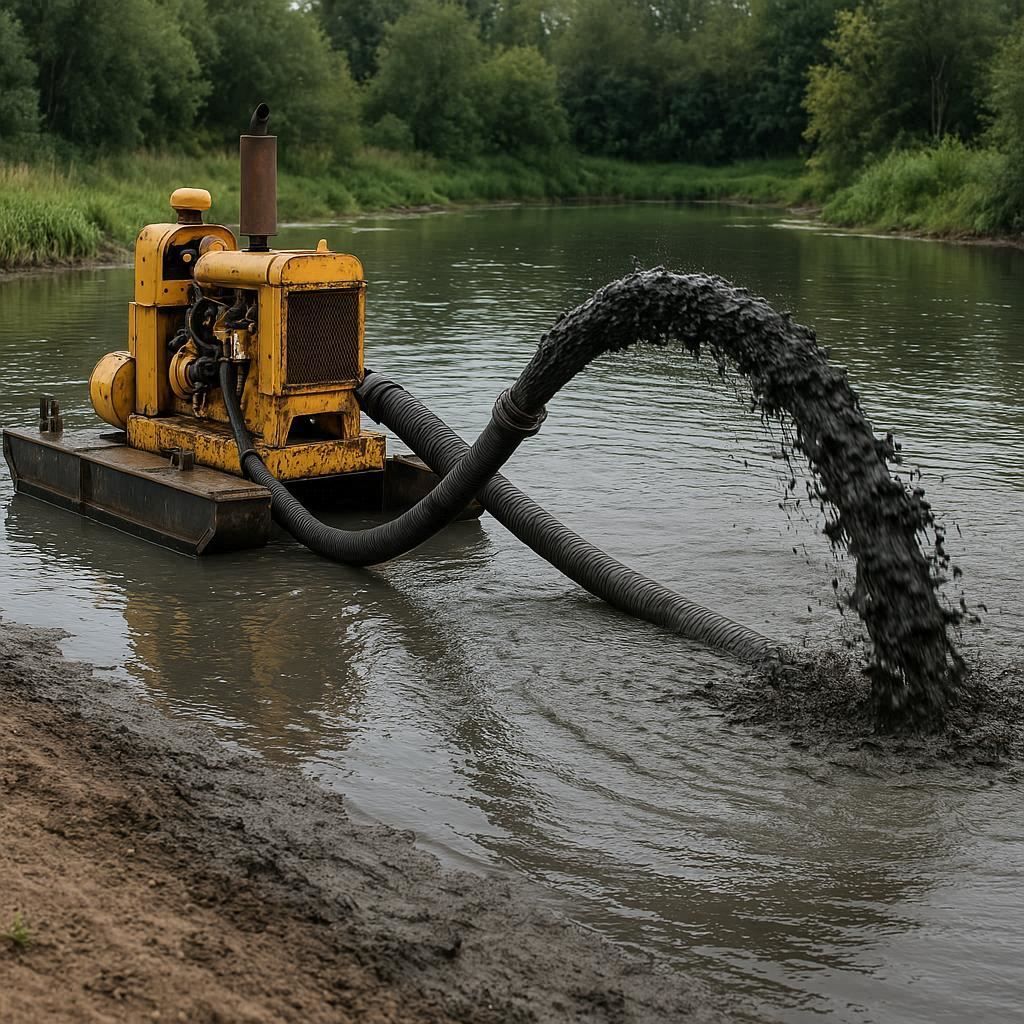 Очистка прудов и водоемов от ила в Белореченске